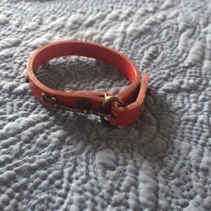 Plunder red leather bracelet